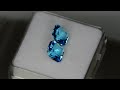 7.16ct electric blue topaz matching pair