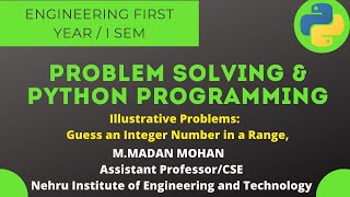 #GE8151 #guessanintegernumberinarange #UNIT1 #Illustrative problems #Engineering #2017regulation
