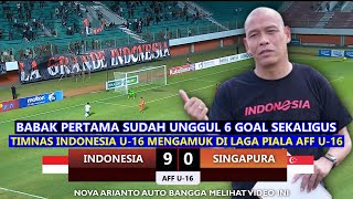 🔵 KUKUHKAN DIRI RAJA ASEAN ‼️ Timnas Indonesia MENGAMUK HANCURKAN Singapura di Laga Piala AFF U-16
