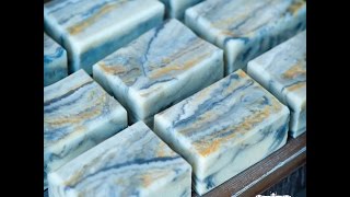 The Making and Cutting of Marble Wave Soap