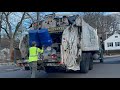 JRM Leach Garbage Truck Flying Through Heavy Post Xmas Recycling