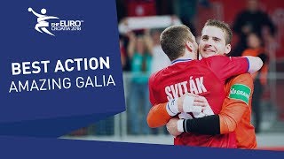 Amazing goalkeeper saves by Martin Galia | Men's EHF EURO 2018