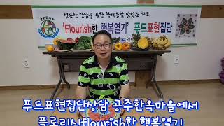 푸드표현예술치료를 활용한 행복한 마음여행. 공주한옥마을에서 플로리시flourish한 행복열기