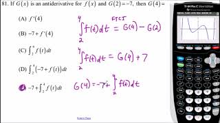 AP Calculus AB 2008 Multiple Choice (Calculator) - Questions 76-92