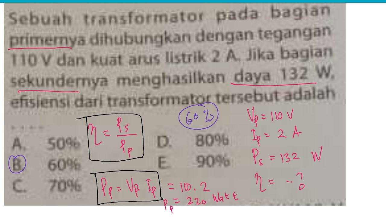 Menghitung Efisiensi Transformator Dengan Mudah - YouTube