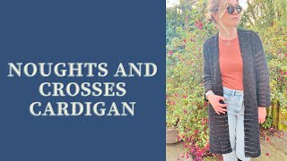 Noughts and crosses crochet cardigan pattern - full length tutorial and made to measure pattern