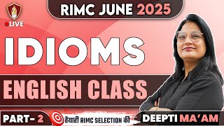 RIMC June 2025 English | Idioms English Grammar | RIMC Entrance Exam | RIMC Online Coaching