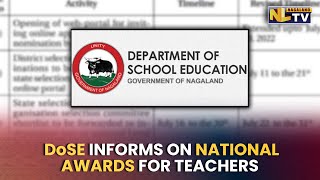 NAGALAND EDUCATION DEPARTMENT INFORMS ON NATIONAL AWARDS FOR TEACHERS