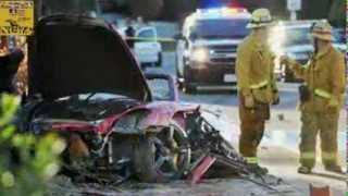 Paul Walker Dies car crash   Footage of Paul Horrible car Accident Porsche crash 11 30 2013