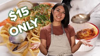 Can This Chef Make A Three-Course Meal For Two People With $15? • Tasty