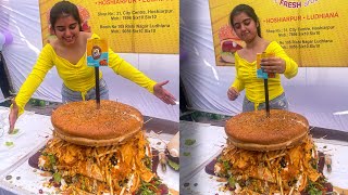 25 kilo ka Giant Burger | Biggest Burger in India | Hoshiarpur, Punjab!