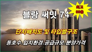 [배치도] 블랑 써밋 74 단지배치도,동호수,입지환경,타입별구조,세대평면,평면도,공급규모,분양가격,부산 아파트