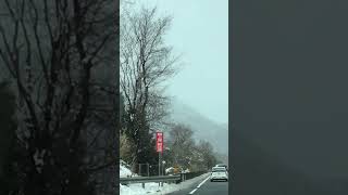 雪の滋賀 湖西道路