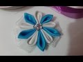 How to Make Flower a ten Petal Ribbon Satin  / step by step