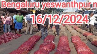 16/12/2024 Bangalore Yeshwantpur market onion price