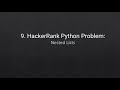 9. HackerRank Python Problem: Nested Lists