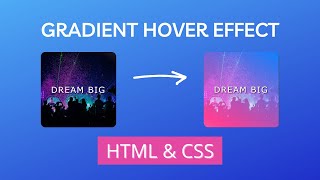 How To Make a Gradient Image Hover Effect Using only HTML and CSS 2020