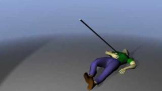 Blender animation test - character killed