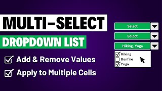 Multi Select Dropdown Excel VBA Tutorial | Remove Items Easily