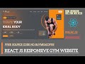 Source Code Responsive Gym Website using React Js