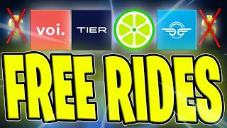 how to get free rides on LIME, VOI, TIER and BIRD - FREE RIDES