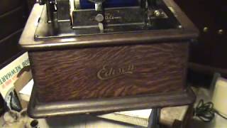 EDISON STANDARD Model B Cylinder Phonograph Playing 4 Minute Cylinder