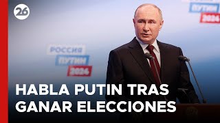 RUSIA - EN VIVO | Habla Putin tras ganar las elecciones presidenciales