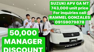 AFFORDABLE CAR VAN FOR THE YEAR 2025 SUZUKI APV GA MANUAL IS THE CHEAPEST AND DURABILITY.