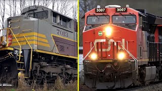 TRAINS AND TUG BOATS! HERITAGE UNIT, 11 Trains, featuring CP 7013, CN SD70M-2 DPU, and MORE