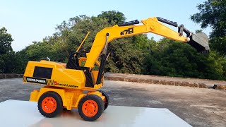 RC EXCAVATOR UNBOXING || HUINA 580 HYDRAULIC FULLY METAL CUSTOM BUILT || FLY SKY || KID TOY TV
