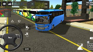 2024 Indonesian Bus Simulator Driving Hill road Offload New Bus Gameplay Video Part 14