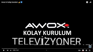 Awox tv kolay kurulum ile kanalları ayarlama