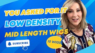 LOW DENSITY WIGS | Mid Length | NEW & Popular Styles | 10 Wigs | 8 Colors | 6 Brands | My FAVORITES!
