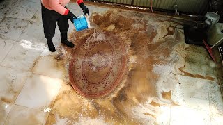 Saving Your Flooded dirty Round Rug : A Detailed Cleaning Tutorial