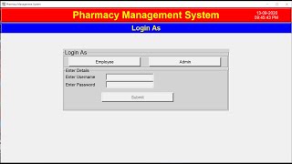 Pharmacy Management System (Advanced) with Database Part 1 | Python Tkinter Projects in Hindi