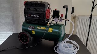 Parkside Quiet Compressor PSKO 24 A1 TESTING