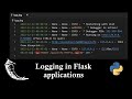 Logging in python flask applications