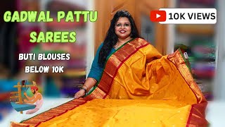 Elegant Yet Affordable: Gadwal Pattu Sarees with Butis Blouse under 10K | Sampradaya Designer Studio