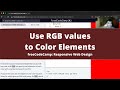 Use RGB values to Color Elements (Basic CSS) freeCodeCamp tutorial