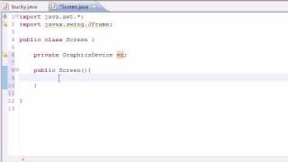 Java Game Development - 3 - Creating a Screen for Games