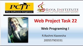 Java Institute || Web Programing || eShop Project Task 22