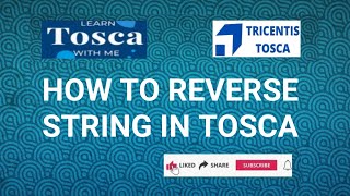 Tosca Interview Question: How to Reverse the String #stringoperations #toscaautomation