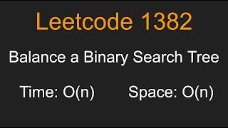 Balance a Binary Search Tree - Leetcode 1382 - Python