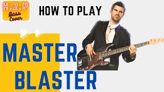 How to play MASTER BLASTER on bass // Bass cover + Slow Tutorial + Play Along