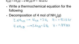 Thermochemical equations