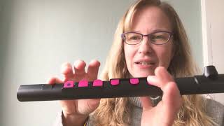 Tiny Toots Flute Lesson - Practise with Amy! #8 - Au Clair de la Lune (CDEFGA)