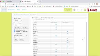 LinkIt Custom Report Student Results