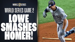 Brandon Lowe CRANKS solo shot in World Series Game 2 to put Rays up vs. Dodgers!