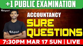 Plus One Accountancy - Public Exam | Sure Questions | Eduport Commerce