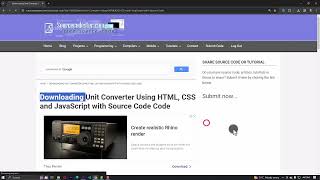 Unit ConverterUnit Converter Using HTML, CSS and JavaScript with Source Code